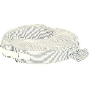 BREST FRIEND deluxe Nursing Pillow Blue White Stripe Removable Cover breast feed